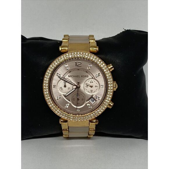 Michael Kors Parker MK5896 Womens Stainless Steel Analog Dial Quartz Watch MP354 - Picture 1 of 12